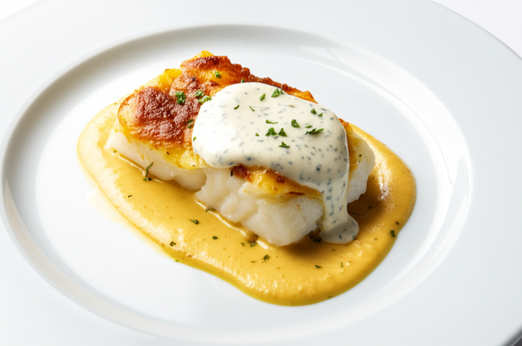 Bacalao gratinado con alioli